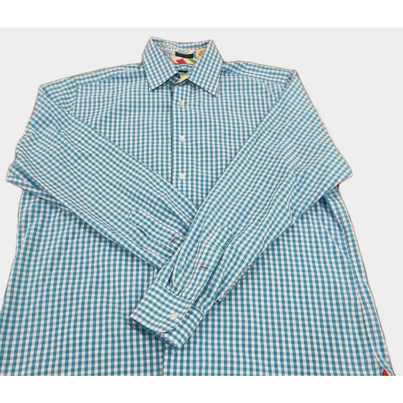 Lilly Pulitzer Mens Shirt Wyeth Via Palm Beach Large Button Up Long Sleeve Check - Picture 2 of 11
